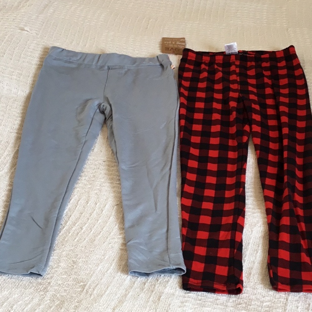 NWT Girls size 5-6, two pair of leggings.